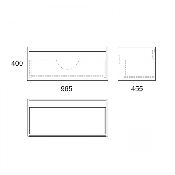Тумба под раковину Owl 1975 Malaren, 100 см, 1 ящик OW03.04.05