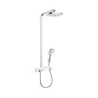 Душевая система с кнопками управления Hnsgrohe Raindance Select Showerpipe E300 2 jet 27126400 белый/хром