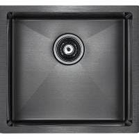 Кухонная мойка Paulmark Weser PM804844-GM вороненая сталь