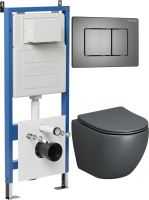 Комплект унитаза с инсталляцией Grossman Classic 97.4455GMS.04.42M с клавишей смыва