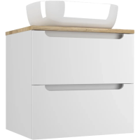 Тумба подвесная без раковины со столешницей 60 см Style Line Бали ЛС-00002337 белый матовый