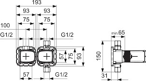 Oras 2209A Корпус смесителя для ванны и душа