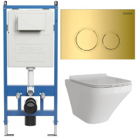 Комплект унитаза с инсталляцией Grossman Galaxy 97.4440S.01.300 с клавишей смыва