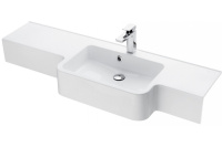 Раковина Aquaton Hotel B 151 правая белая 1A709531PI01P