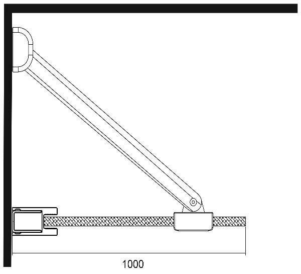 Шторка для ванны AM.PM Sense W76G-GB-F100-CT