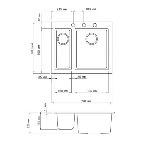 Мойка для кухни Omoikiri Bosen 59-2-EV 4993225