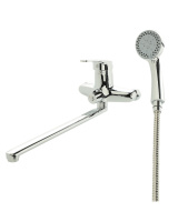 Смеситель для ванны однорычажный универсальный с душевым набором Agger Exact A2121100 хром