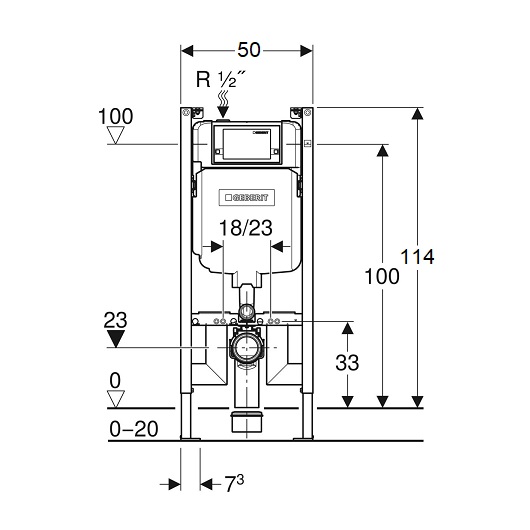 Инсталляция для подвесного унитаза Geberit Duofix Alpha 458.175.00.1