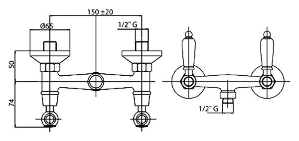 Смеситель для душа Cezares DIAMOND-DS-03/24-Sw
