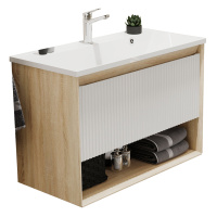 Тумба под раковину Jorno Tossony 90 Toss.01.90/P/SS-W/JR