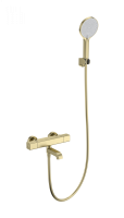 Смеситель для ванны с душем и термостатом WONZON & WOGHAND STAY 2, брашированное золото WW-B2016-A1-BG