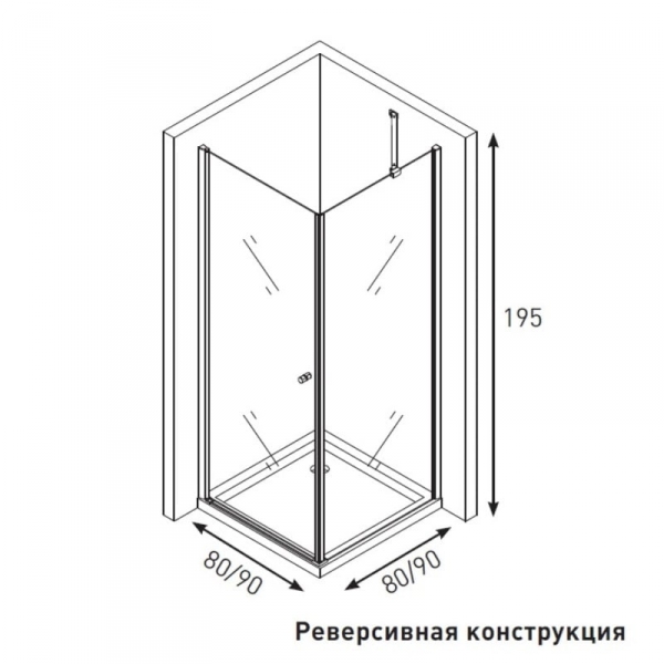 Душевой уголок Berges Wasserhaus DEA 80х80 061010