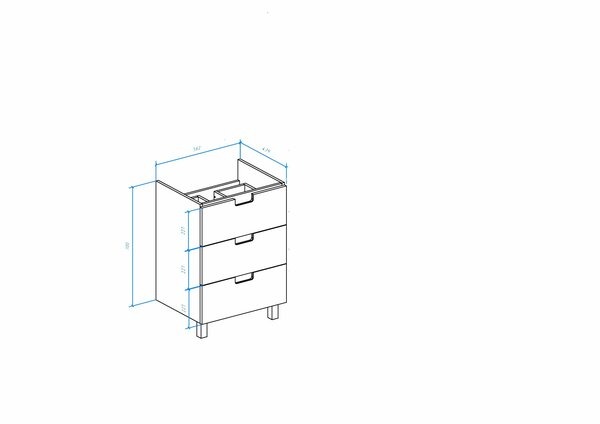 Тумба под раковину Bellezza Пегас 60 4630409140012
