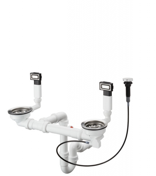 Автоматическая установка для слива и перелива для двойной чаши Hansgrohe 43932800