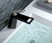 Смеситель для раковины чёрный/хром Bronze de Luxe Quadro A919BC