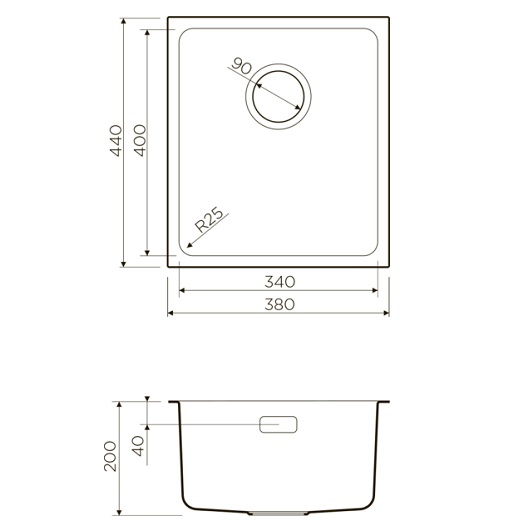Мойка для кухни Omoikiri Tadzava 38-U-IN 4993077