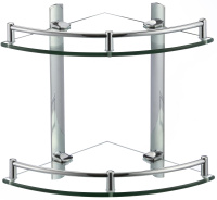 Полка угловая двойная стеклянная Savol S-003021