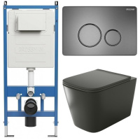 Комплект унитаза с инсталляцией Grossman Style 97.4441BMS.05.42M с клавишей смыва