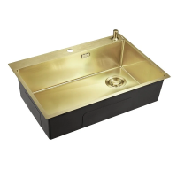 Кухонная мойка (66х50) EMAR EMB-660(TOP) PVD Matt Gold