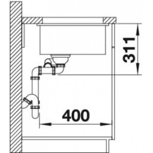 Кухонная мойка Blanco Subline 350/150-U Ceramic 523747