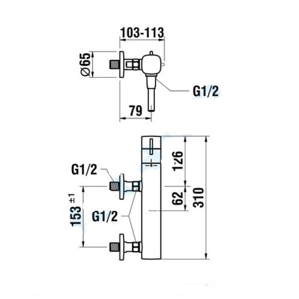 Смеситель для душа Laufen Cityplus 3.3375.7.004.400.1 Смеситель для душа Laufen Cityplus 3.3375.7.004.400.1