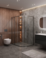 Душевой уголок (130х100) CEZARES MOLVENO MOLVENO-RH-2-130/100-C-GM-IV