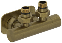 Вентиль Сунержа угловой EU50 (2 х G 1/2" НР х G 3/4" НГ) 05-1416-1234 бронза