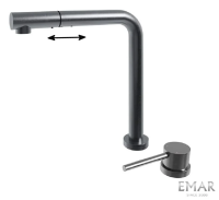 Смеситель для кухни EMAR ЕС - 7027 PVD Dark