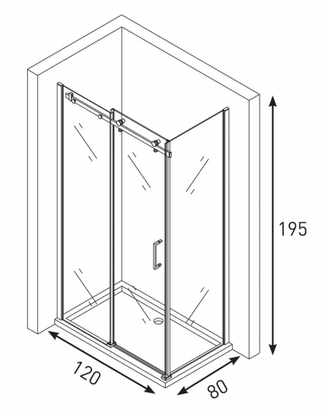 Душевой уголок Berges Wasserhaus Gelios 120х80 061102