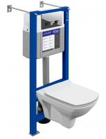 Комплект Cersanit CARINA XL CO DPL EO slim + AQUA SMART M40 + MOVI пластик хром глянцевый 63486