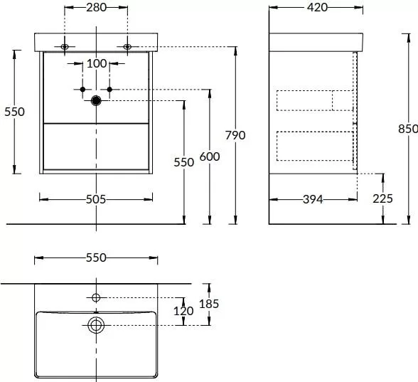 Тумба под раковину Kerama Marazzi PRO PRO.55.2\WHT.M