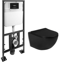 Комплект унитаза с инсталляцией SantiLine SL-5018MB+SL-03