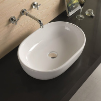 Раковина керамическая накладная (48х35) Art&Max AM-5006-X белый