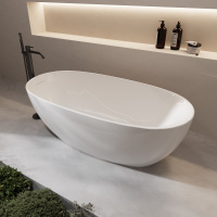 Ванна акриловая отдельностоящая (160х80) Vincea VBT-601-1600 белый глянец