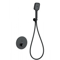 Смеситель для душа с термостатом встраиваемый WONZON & WOGHAND, черный матовый WW-D1017-A-MB