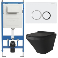 Комплект унитаза с инсталляцией Grossman Galaxy 97.4440BMS.01.000 с клавишей смыва