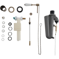 Механизм слива для высокого бачка Kerasan New Catis 754593 с цепочкой бронза, ручка белая