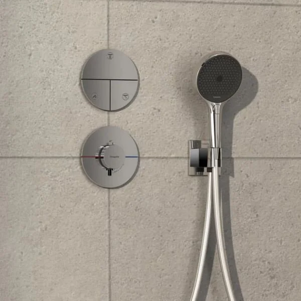 Термостат для душа с регулировкой напора Hansgrohe ShowerSelect Comfort S 15559000 хром