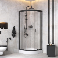 Комплект душевой кабины с душевой системой и аксессуарами AM.PM Gem WK90EN