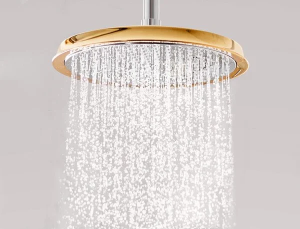 Верхний душ с кронштейном Hansgrohe Raindance Classic 270 1jet 27424090 золото/хром