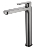 Смеситель для раковины высокий WONZON & WOGHAND, темный графит WW-H1034-BGG