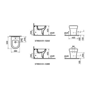 Напольное биде Vitrа  5796B003-0288
