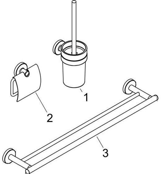 Набор аксессуаров для туалета Hansgrohe Logis Set Universal 41727000 хром