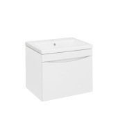 Тумба под раковину Runo подвесная белая (под умывальник Moduo 60 ) Афина 60 (00-00001204)