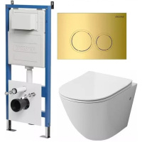 Комплект унитаза с инсталляцией Grossman Galaxy 97.4411S.01.300 с клавишей смыва