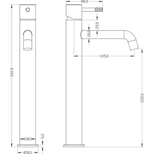 Смеситель для раковины Boheme Uno 462-BCR