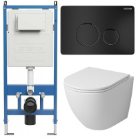 Комплект унитаза с инсталляцией Grossman Style 97.4455MS.05.21M с клавишей смыва