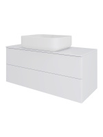 Тумба с раковиной подвесная 100 см, Orange Otto Ot-100TuMDF+B05-500W белый глянец