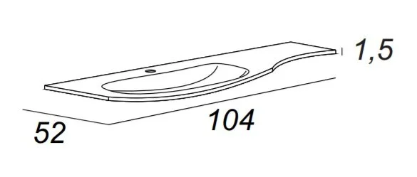 Стеклянная раковина левосторонняя Cezares 82409 Extra Bianco