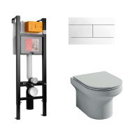 Инсталляция с подвесным безободковым унитазом Jacob Delafon Elite E21755RU-00